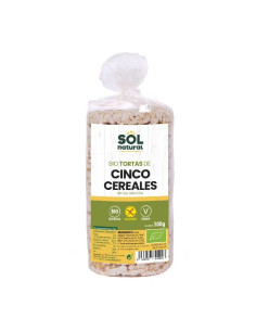 Tortas de 5 cereales s/gluten Bio 100g Sol natural